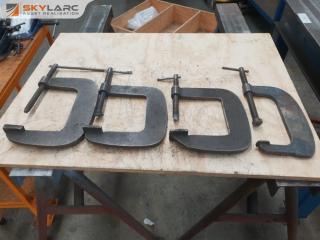 4 x Plate Steel Clamps