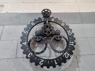 Retro Engineering Gear Wall Clock, 550mm diameter