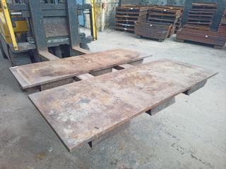 2 x Plate Steel Pallets