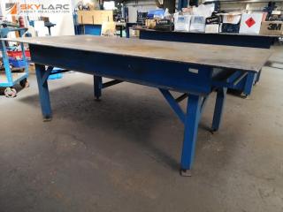 Super Heavy Duty Steel Workshop Table w/ 16mm Plate Steel Top