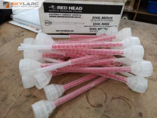 25x Red Head E24xl Nozzles for Industrial Epoxy Anchoring Applications