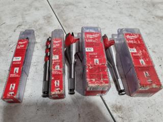 4x Milwaukee Short Ship Auger Bits