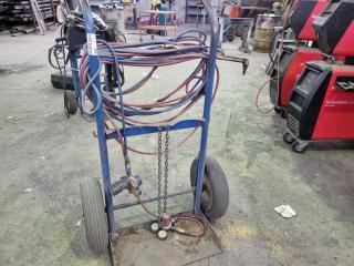 Welding Gas Bottle Trolley w/ Cigweld Gas Regulators & Torch