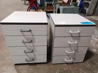 2x Office Mobile Drawer Units