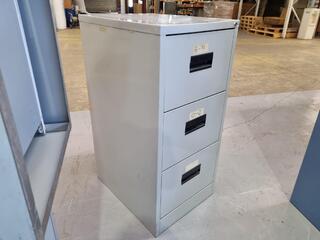 Vintage 3-Drawer Steel File Cabinet