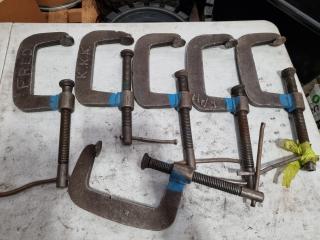 6x Vintage G-Clamps