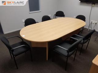 Board Room Table and Seven Chairs