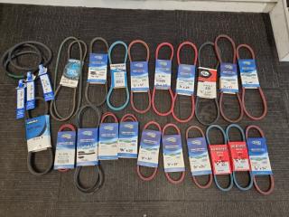 24x Assorted Ride-On Mower Engine & Deck Replacement Belts