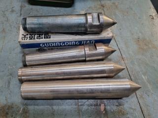 4x Lathe Dead Centres with No.4 Tapered Shanks