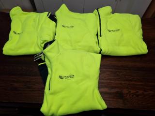 4x Fleece Flourescent Safety Pullovers, Size XL, Embossed Logo