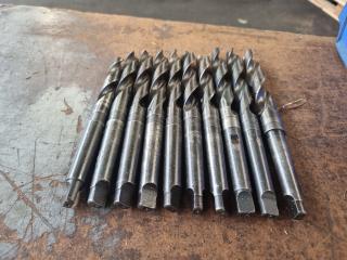 10 Assorted Morse Taper (MT2) Shank Drills