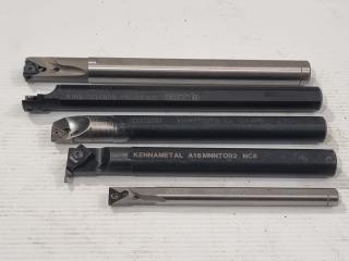 5 Assorted Insert Boring/Turning Bars