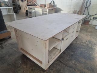 Large Mobile MDF/Plywood Workshop Workbench