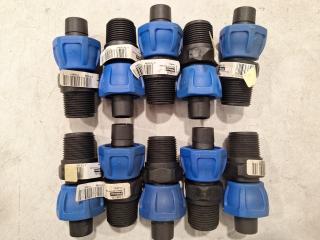 10 x LDMC20 20mm Male Couplings