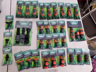 Assorted Wetta Branded Gardening Hose Adapters, Nozzles, & More