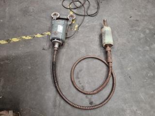 Vintage Overhead Rail-Mounted Flexible Drive Shaft