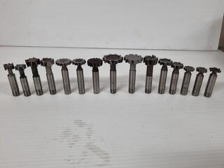 15x Assorted Milling Woodruf Keyseat Cutters