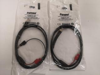 2x Pomona BNC Banana Plugs 5268-C-36