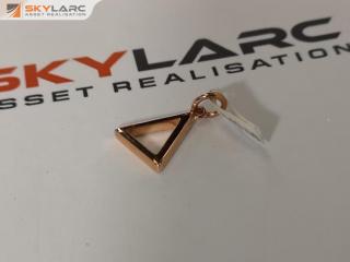 Tiny Triangle Outline Pendant | 18k Rose Gold Plated | KIRSTIN ASH