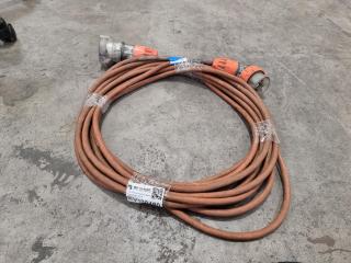 13M 32Amp 500V 50Hz 3 Phase Extension Lead