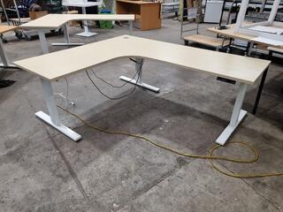 Adjustable Height Office Corner Desk