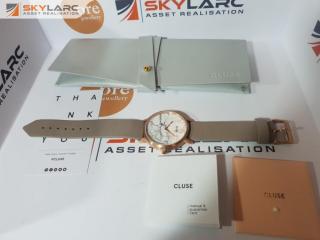 Cluse La Roche White Marble/Grey Pastel Watch