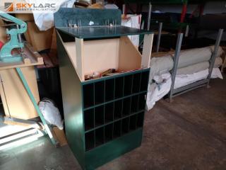 Retail or Industrial Shipping Supply Counter / Pigeon Hole Storage Unit