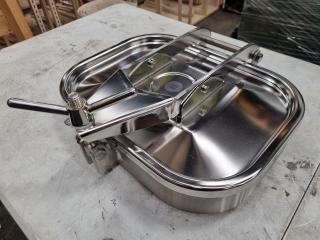 304 Stainless Steel Industrial Tank Hatch Assembly