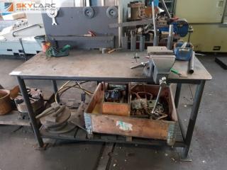 Heavy Duty Steel Workbench with Vice