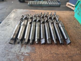 10 Assorted Morse Taper (MT3) Shank Drills