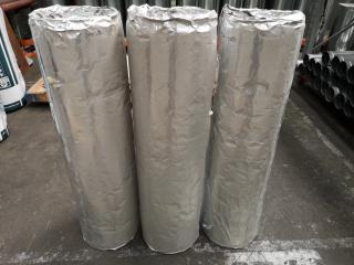 3x Insulated Galvanised Steel Duct Flues, 300x1200mm Size