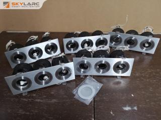 5x 3-Socket In Ceiling Downlights by Eurotech