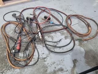 Assorted Welding Cables, Hoses, Regulators, & More