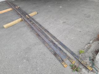 4x 6.0m Flat Steel Bar Lengths