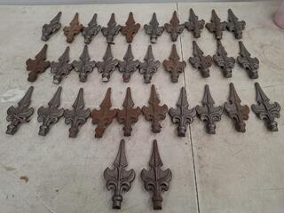 32 Cast Iron Fleur De Lis Fence Toppers