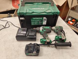 Hitachi 18V Cordless Impact Driver Drill Kit