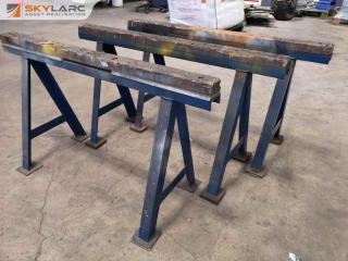 3x Heavy Duty Steel Saw Horses