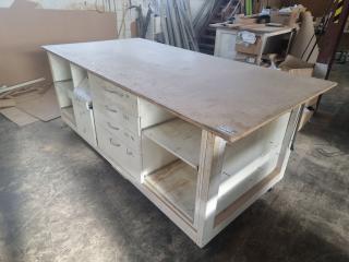 Large Mobile MDF/Plywood Workshop Workbench