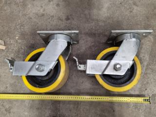 2x Large Heavy Duty Castors