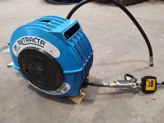 Macnaught Retracta Oil Hose and Flow Meter