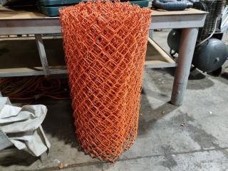 Roll of Orange Chivken Wire Type Metal Safety Fencing