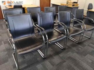 8x Contemporary Style Office Reception Chairs