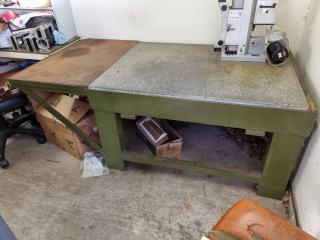 Heavy Steel Table w/ 150mm Thick Granite Surface