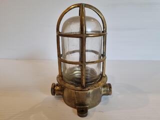 Vintage Brass Ship Ceiling Light Fixture