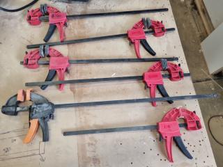 6x Ratcheting Bar Clamps