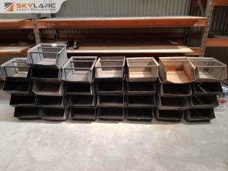 Set of 29 x Metal Stacking Workshop Bins