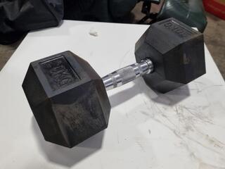 20kg Hex Rubber Dumbell by XLR8