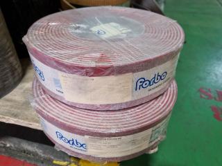 2x Rolls of Forbo Linpack Conveyor Carrier Belt Rolls, 80mm x 8m Each