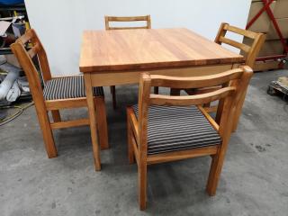 Stylish Macrocarpa Cafe Table and Chairs Set