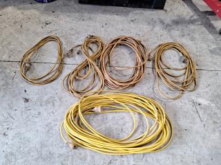 5 Assorted Length Single Phase Extension Leads